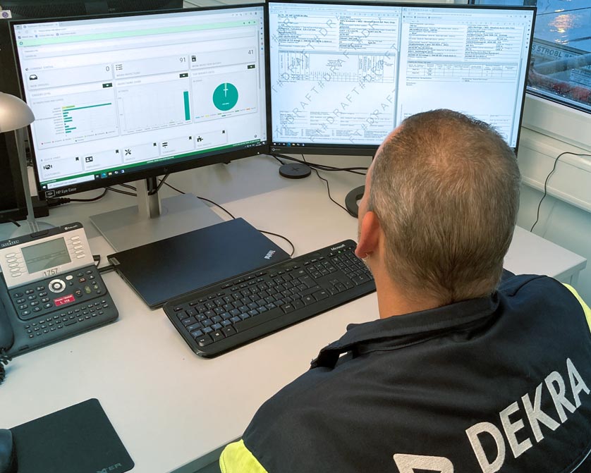 DEKRA operator with DRIVE NDT and test report
